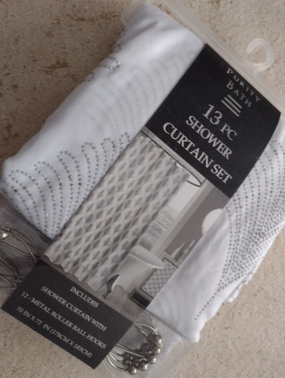 Purity Bath 13 Pc Shower Curtain Set